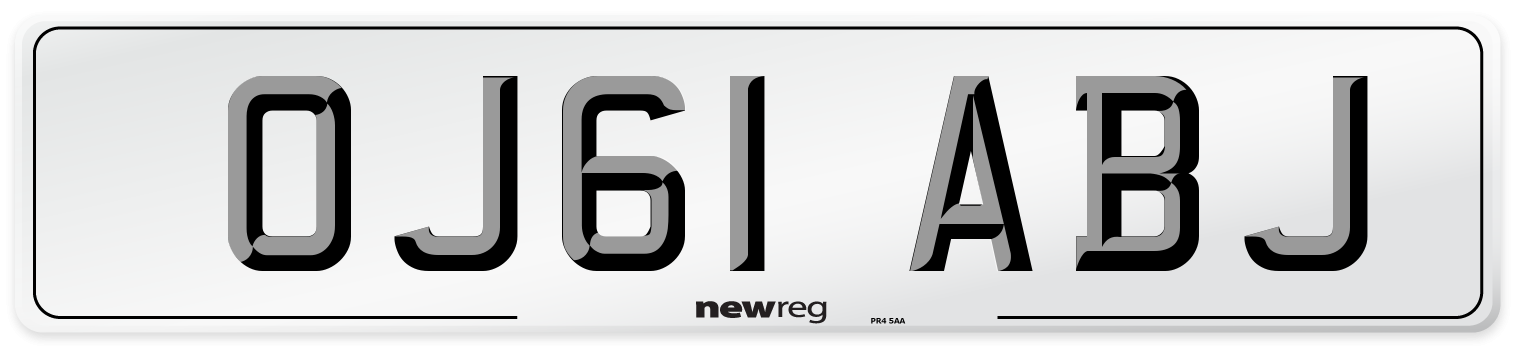 OJ61 ABJ Number Plate from New Reg